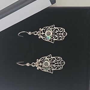 Sterling Silver Hamsa earrings